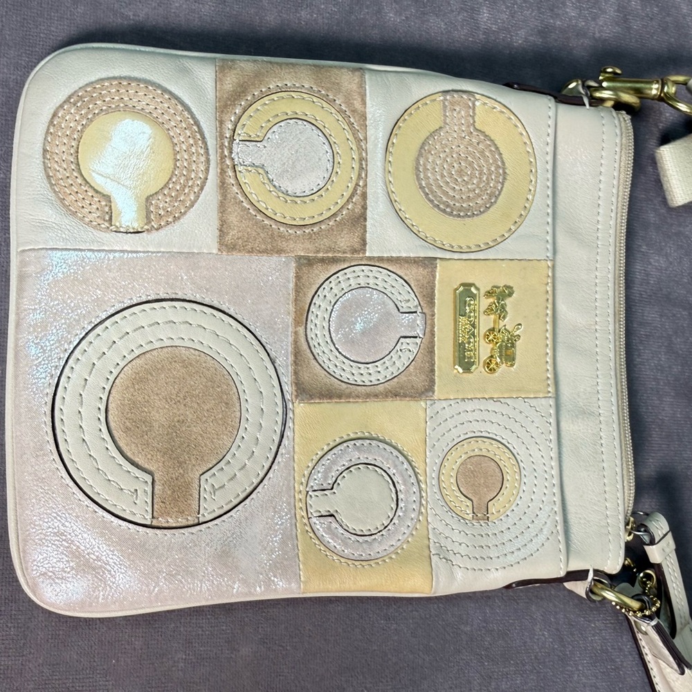 Coach Madison Mia Leather Patchwork Crossbody Bei… - image 3